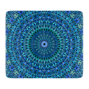 Mandala för blått- och gröntstenträdgård