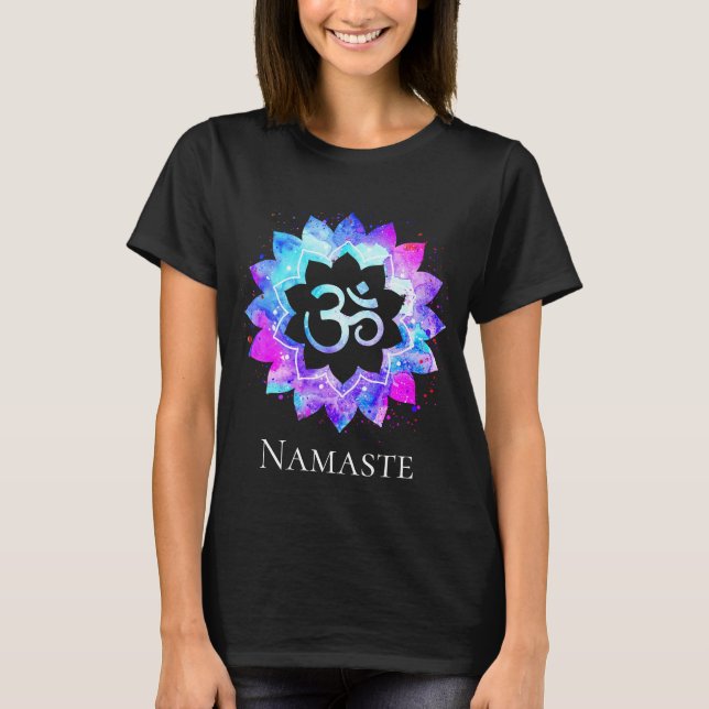 Mandala för blomma för lotusblomma för symbol för t shirt (Framsida)