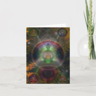Mandala för fem Buddha Kort