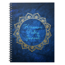 Mandala för guld för personligpoesijournal