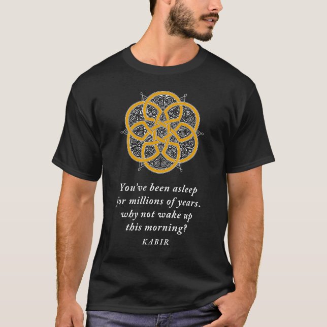 Mandala för Kabir Quotationperser T-shirt (Framsida)
