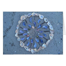Mandala för konst för snäckskalsommarnatur hälsningskort