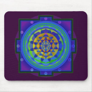 Mandala för Om (AUM) Yantra Musmatta