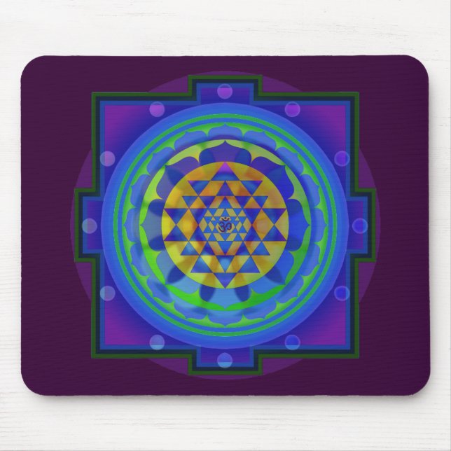 Mandala för Om (AUM) Yantra Musmatta (Framsidan)