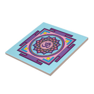 Mandala för Om Shanti Om Kakelplatta
