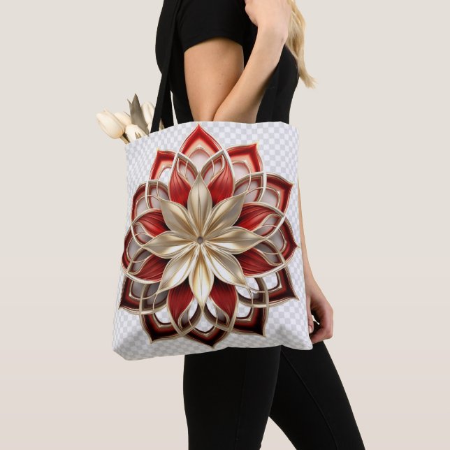 Mandala Fractal Design Bag Tygkasse (Närbild)