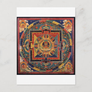 Mandala från Amitayus. 1800-talets tibetanska skol Vykort