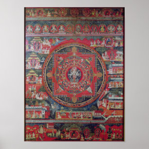 Mandala från Amoghapasa Poster