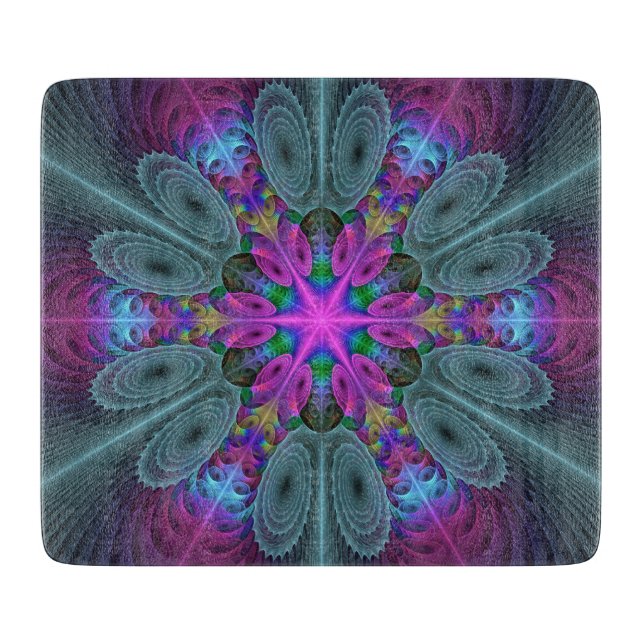 Mandala från mitten färglös fyrkantig teckning med (Framsidan)