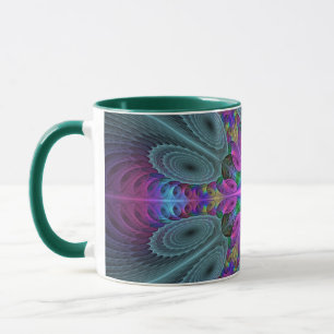 Mandala från mitten färglös fyrkantig teckning med mugg