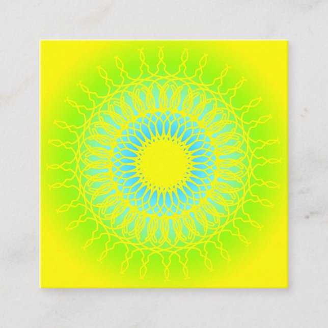 Mandala Fyrkantigt Visitkort (Framsida)