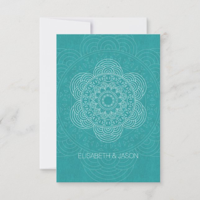 Mandala Garden Chic Bröllop OSA Cards Kort (Framsida)