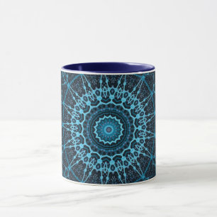 Mandala Geometric Circle Fractal Retro Hippie Mugg