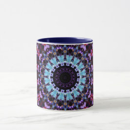 Mandala Geometric Circle Fractal Retro Hippie Mugg
