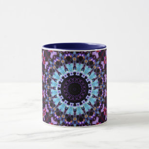 Mandala Geometric Circle Fractal Retro Hippie Mugg
