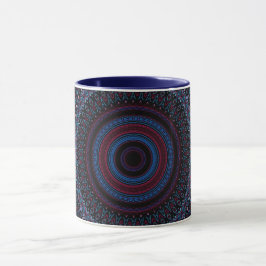 Mandala Geometric Circles Fractal Retro Hippie Mug Mugg