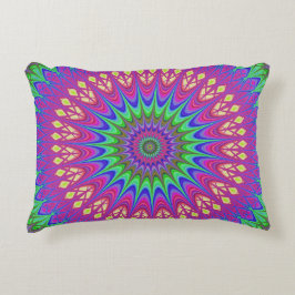 Mandala Geometric Psychedelic Retro Hippie Prydnadskudde
