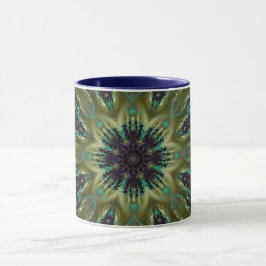 Mandala Geometric Rosette Fractal Retro Hippie Mug Mugg