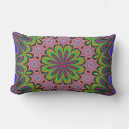 Mandala Geometric Rosette Retro Hippie Lumbarkudde