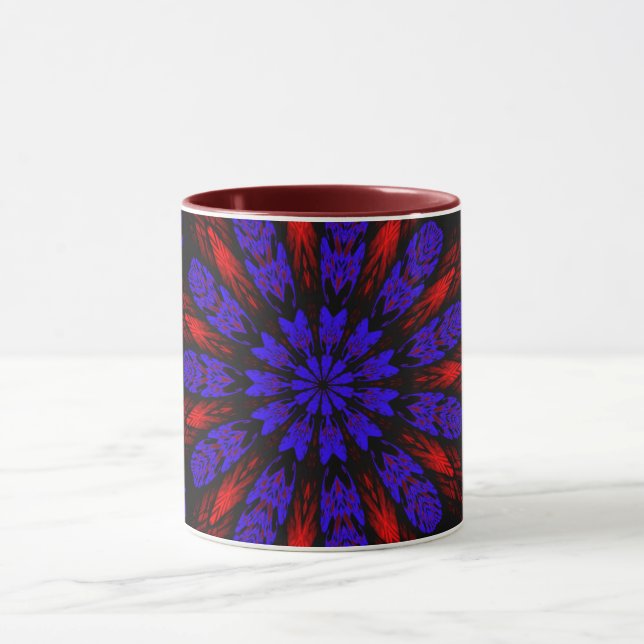 Mandala Geometric Rosette Retro Hippie Mugg (Center)