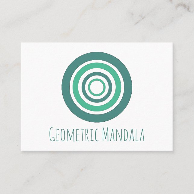 Mandala Geometrisk  Visitkort (Framsida)