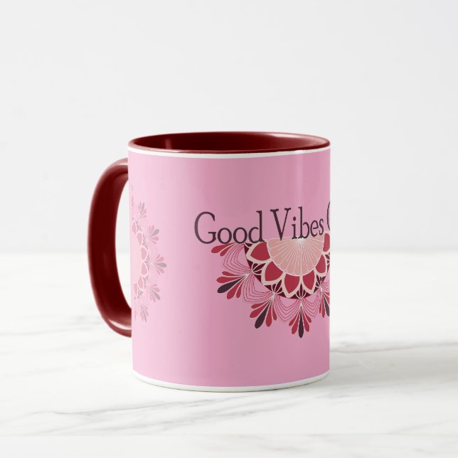 Mandala Goda Vibrationer Mugg (Framsida vänster)