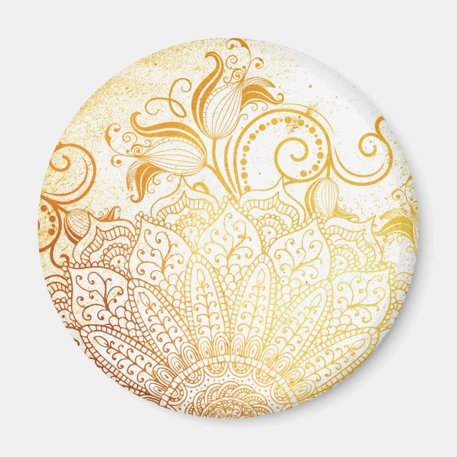 Mandala - Golden brush Magnet (Framsidan)