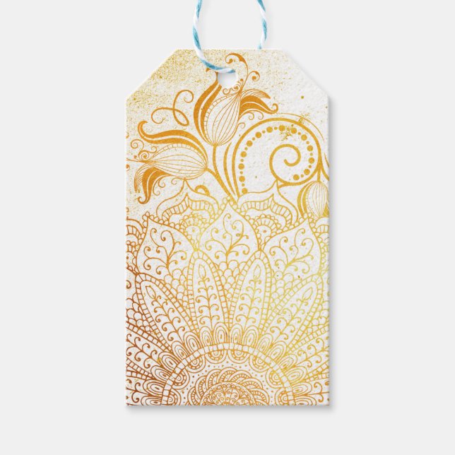 Mandala - Golden brush Presentetikett (Framsidan)