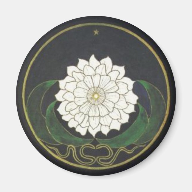 Mandala Golden Flower Magnet (Framsidan)