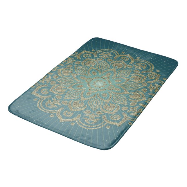 MANDALA Golden Rosette - Bath Mat, Matta (Vinklad)