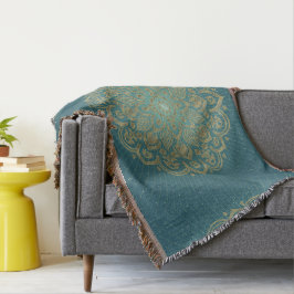 MANDALA Golden Rosette - Blanket Filt