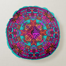 Mandala Golv Pillow Cushion - Teal