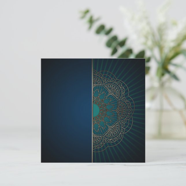 Mandala - gratulationskort kort (Stående Fram)
