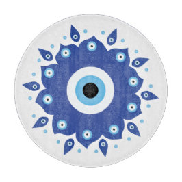 Mandala Grekiska Evil Öga Blue White