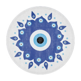 Mandala Grekiska Evil Öga Blue White