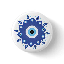 Mandala Grekiska Evil Öga Blue White