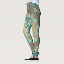 Mandala Grönt Beige - Leggings