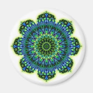 Mandala grönt blue magnet