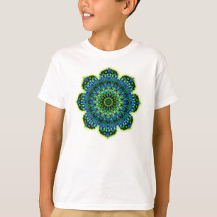 Mandala grönt blue tee shirt