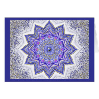 Mandala-Grußkarte 09 I-M Blau Hälsningskort