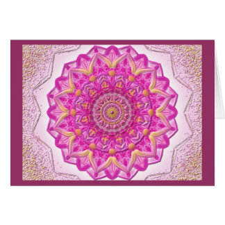 Mandala-Grußkarte 12 I-M Magenta Hälsningskort