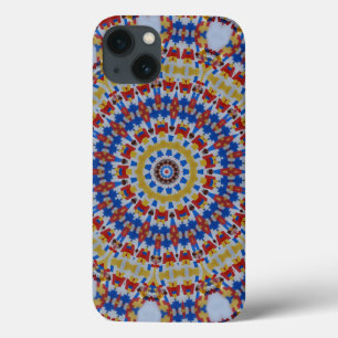 Mandala gul blå