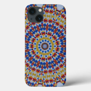 Mandala gul blå