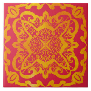 mandala,guld,baroque,elegant keramisk panel kakelplatta