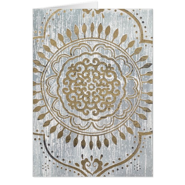 Mandala Guld Design Hälsningskort (Framsidan)
