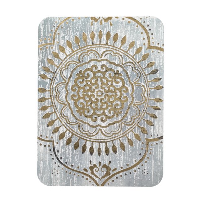 Mandala Guld Design Magnet (Vertikal)