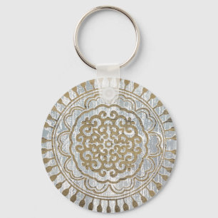 Mandala Guld Design Nyckelring