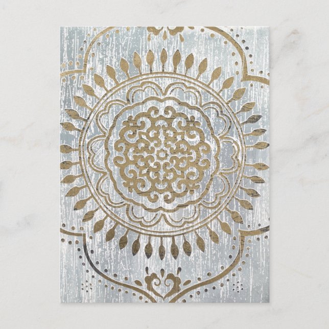 Mandala Guld Design Vykort (Framsida)