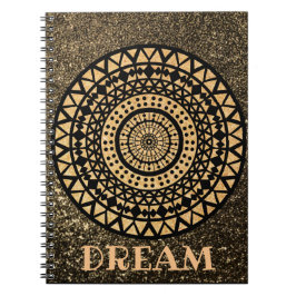 Mandala Guld Dream-tankeflykt Journal Bok Anteckningsbok