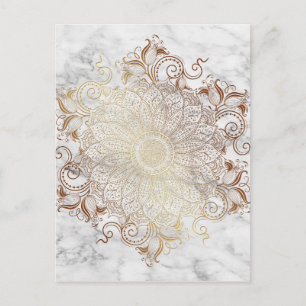 Mandala - Guld & Marble Vykort